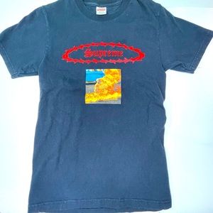Supreme Navy Color Mens Small Size Monk Self Immolation Graphic Tee Shirt